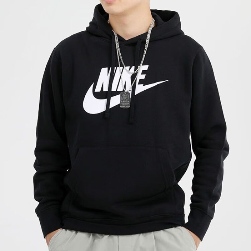 NIKE耐克卫衣男2022秋冬款连帽运动服LOGO休闲外套套头衫BV2974 BV2974-010 S
