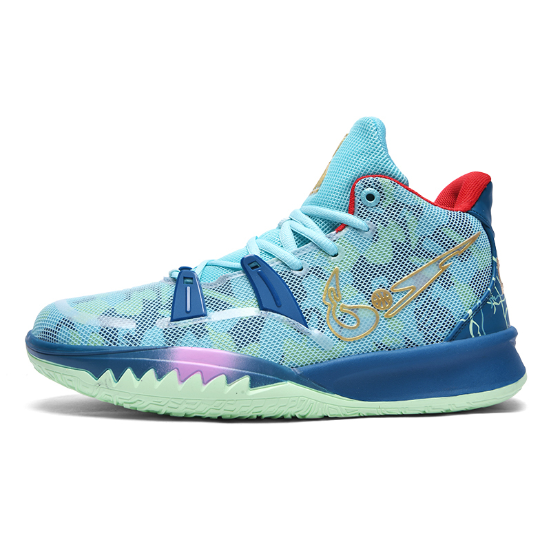 绛天爆改欧文7篮球鞋aj4毒液限量版高帮男学生女防滑耐磨6代摩擦声