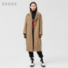 ERDOS 翻领系带女长款毛绒手缝双面呢大衣羊绒外套