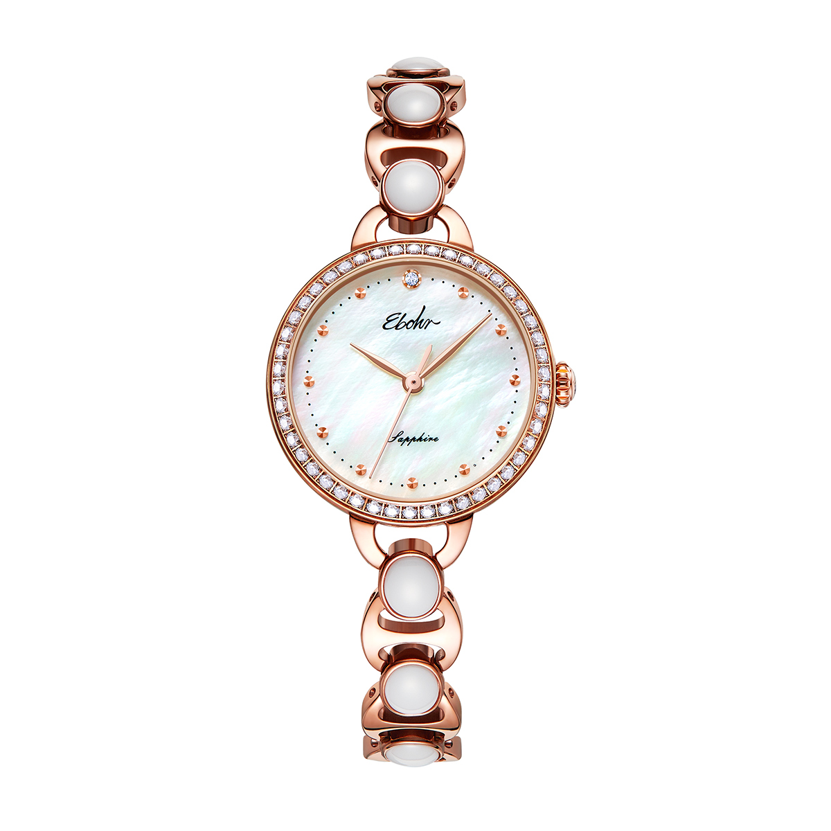 依波表EBOHR手表女轻奢小众手链女表小表盘防水石英表气质女士腕表 贝母盘56700121