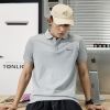 [8.5折价42.4元叠加优惠券]唐狮夏季新款polo衫短袖男潮牌港风刺绣翻领保罗衫休闲男上衣