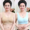 波迷娜(BO均码INA)妈妈内衣文胸中老年大妈式胸罩妈妈内衣女文胸中老年人式无钢圈比纯锦纶聚拢码运动薄款胸罩