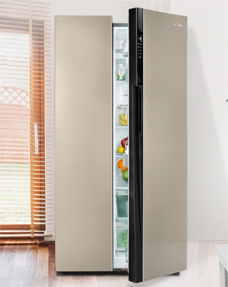 美的(Midea) 对开门双开门527升超大容量风冷养鲜节能省电家用电冰箱BCD-527WKM(ZG)