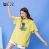 a02新款甜美少女萌趣卡通印花小众荷叶袖短袖T恤女DTU2D1231KT
