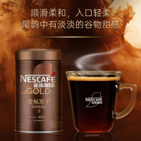 雀巢金牌咖啡深度烘焙冻干咖啡罐装75g健身即溶咖啡粉