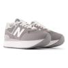 新百伦(New Balance)女士复古厚底防滑运动休闲跑步鞋灰白拼接时