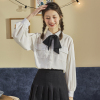 [1折价29.9元叠加优惠券]唐狮onlineeyes春装新款女长袖衬衫百褶短裙学院风小个子穿搭