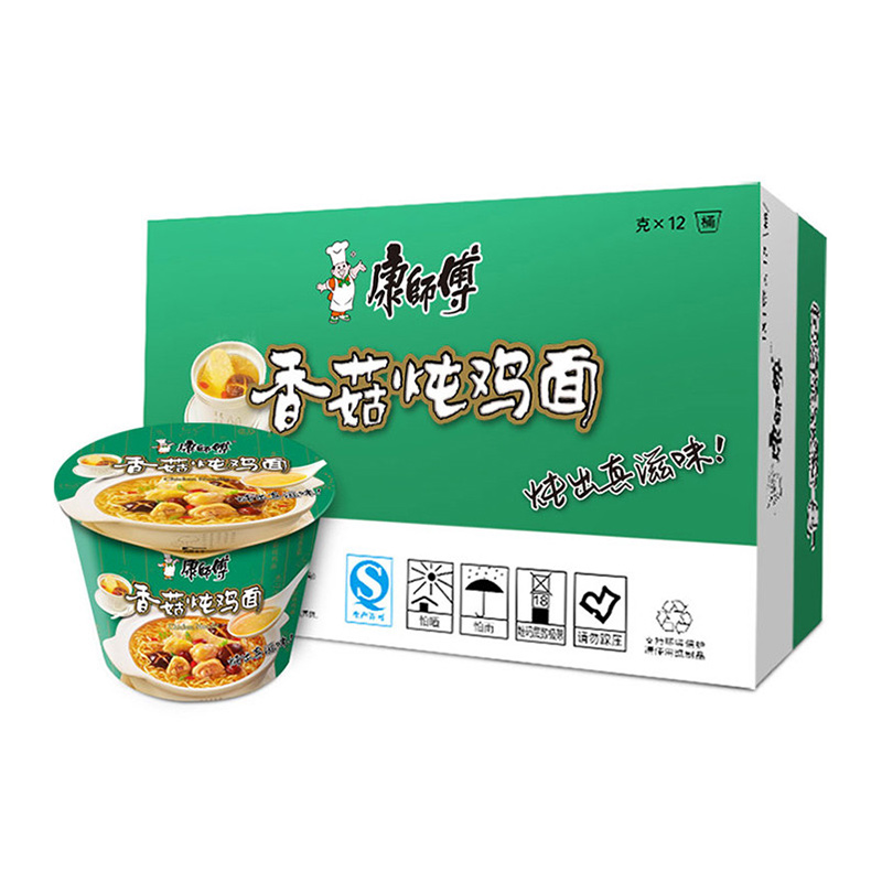 康师傅 香菇炖鸡面12桶 整箱装 101g/碗*12
