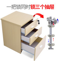 绵冠(MIANGUAN)活动柜办公柜矮柜文件柜三抽屉员工柜带锁落地式办公桌下小柜子储物柜