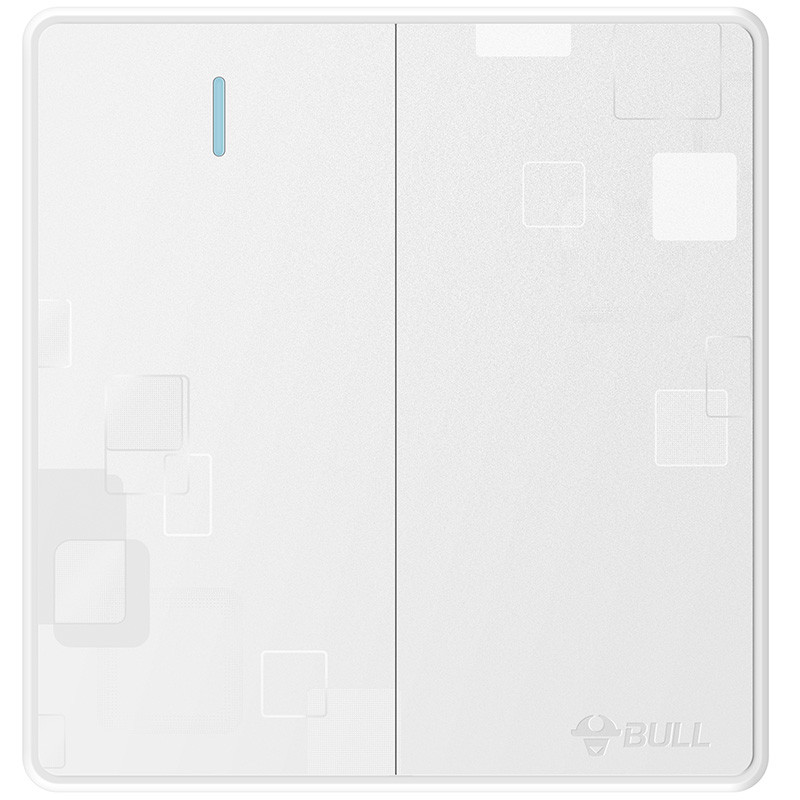 公牛(BULL) 开关插座 G18系列 双开双控开关 大面板带荧光 86型面板G18K212