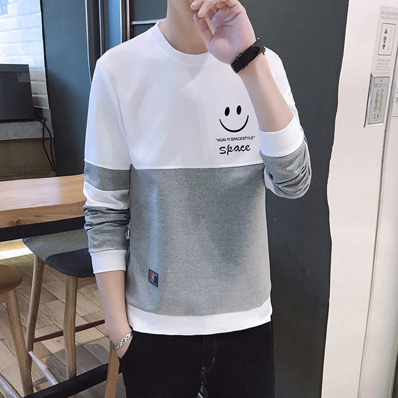 狮臣SHICHEN 2023年秋季新款男士卫衣套头圆领修身卫衣衫青少年韩版潮流男上衣运动卫衣男装