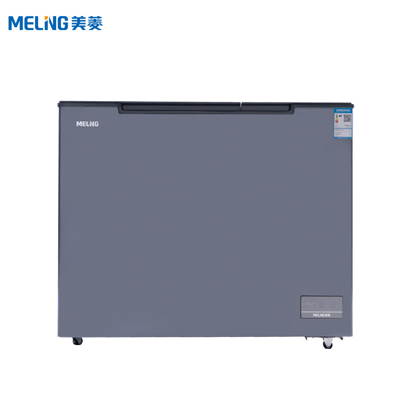 美菱(MELING)BCD-212DTEB 212升电控玻璃冷藏冷冻顶开门冰柜