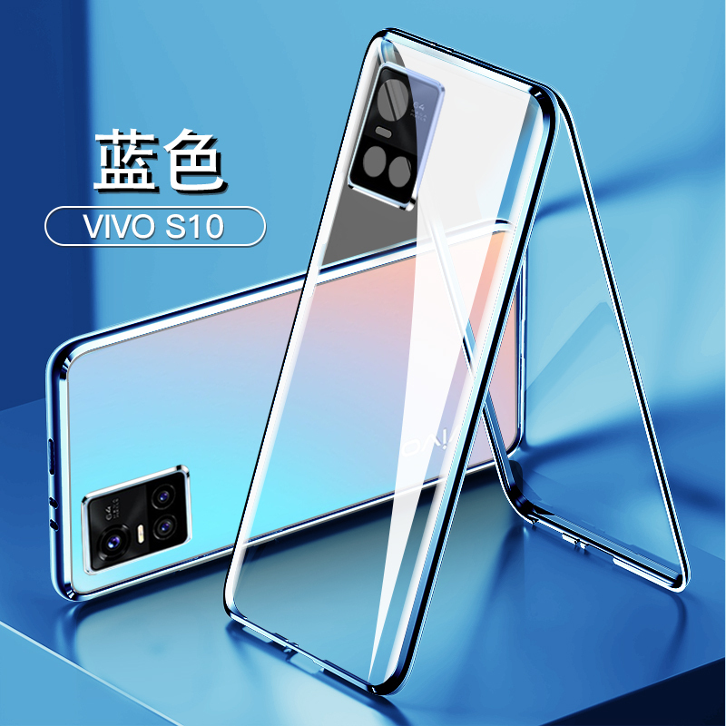 圣幻 vivos10pro手机壳s10保护壳全包防摔防爆手机套5g版vivos9男女新款透明壳磁吸双面玻璃自带镜头保护高清大图
