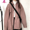 艳如飞复古工装牛仔外套女春秋慵懒风韩版宽松外穿长袖百搭衬衫港风衬衣衬衫