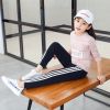 女童裤子春秋2019新款中大童宽松运动裤儿童休闲哈伦裤小学生裤子 黑色(春秋款不加绒) 110码(标准码建议身高110C