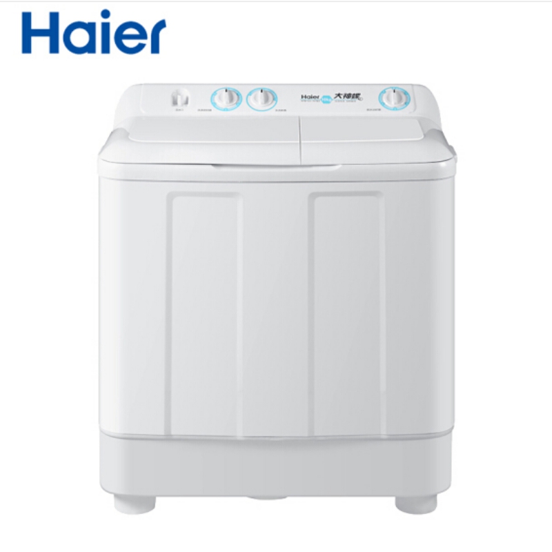 海尔(Haier)双桶洗衣机 9公斤大容量 半自动 家用喷淋 双缸 新款 小神螺 9公斤瓷白色XPB90-197BS