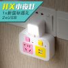 彩色 1转2[防触电] 无USB无夜灯 天兔 一转二三四五插座转换器三转二转换插头多功能USB夜灯排插板