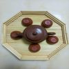 手工水饺盖垫高梁杆圆形八角盘方形带沿盖垫放饺子水果干果盘茶盘 直径25厘米