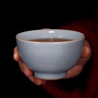 苏宁放心购汝窑功夫茶杯品茗杯主人杯单个景德镇陶瓷茶具盏