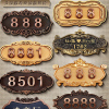 ABS仿金属立体门牌(4位)