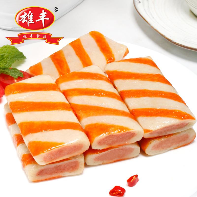 雄丰夹心仿蟹排2500g火锅煎炸烧烤关东煮食材参数