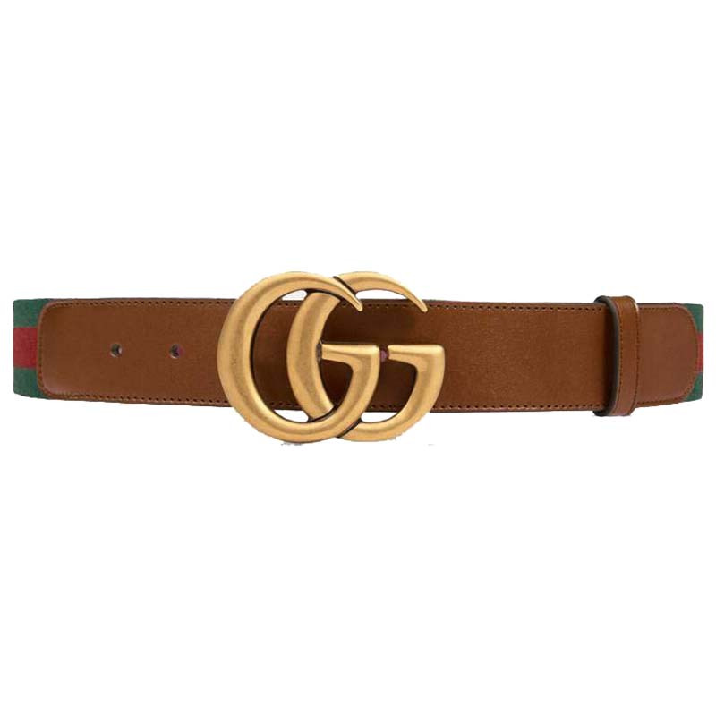 gucci古驰海外直邮2019女士新款gucci皮革腰带皮带平滑扣棕色系409416