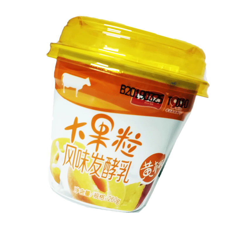 光明E+260g黄桃果粒酸奶