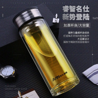 富光 玻璃杯 茶水分离腾跃加厚玻璃水杯 X1820-330 330ml
