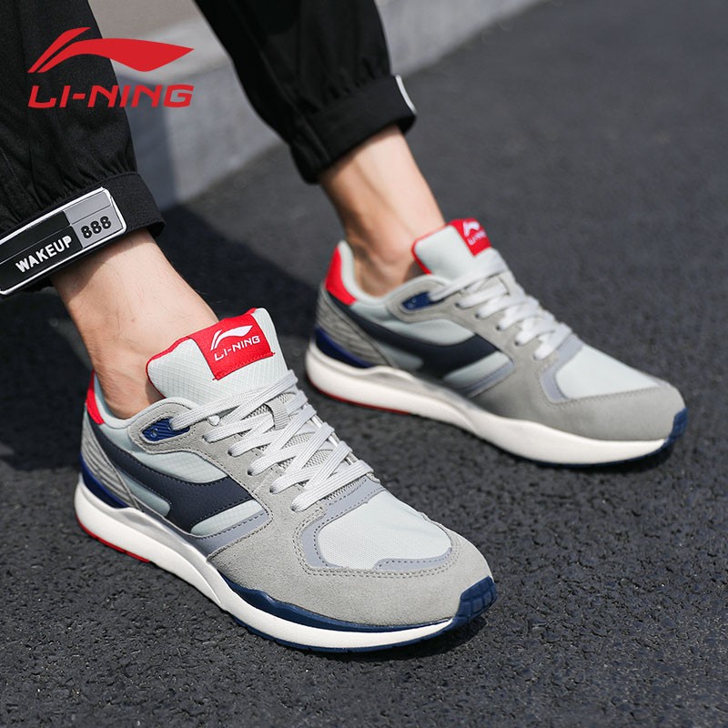 李宁运动时尚系列半掌气垫缓震运动休闲鞋 标准黑/岩石灰/标准白3 41.