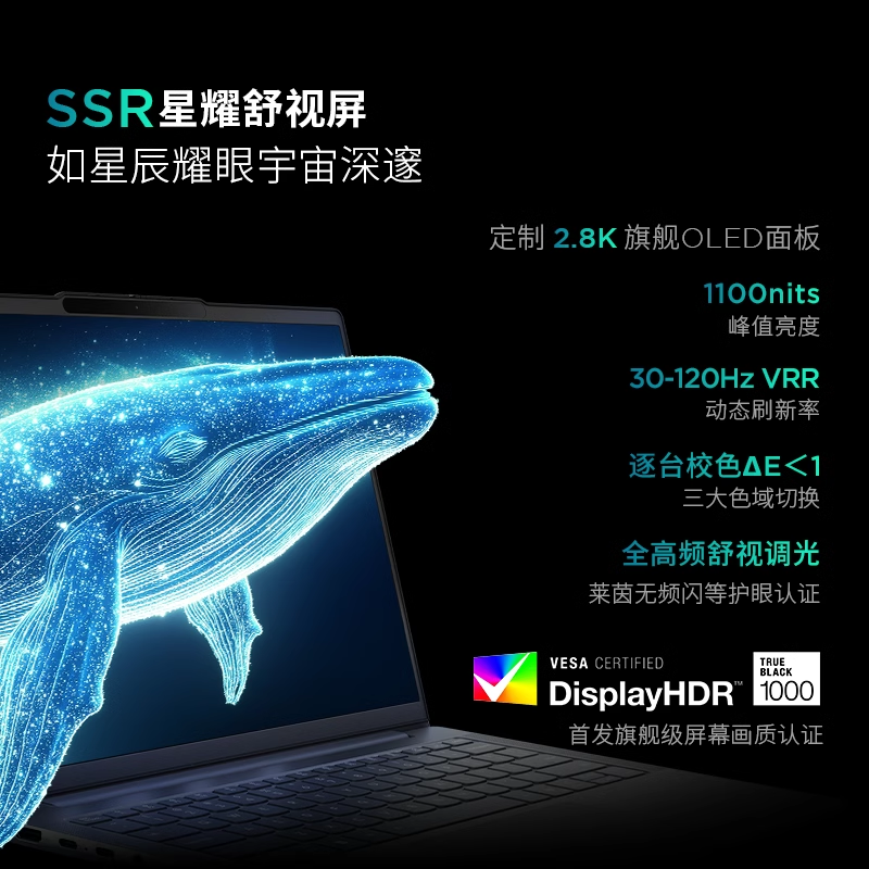 联想小新Pro14 2025款14英寸轻薄笔记本电脑( Core5-220H/24G/1T SSD/集成显卡/OLED屏幕/2.8K )高清大图