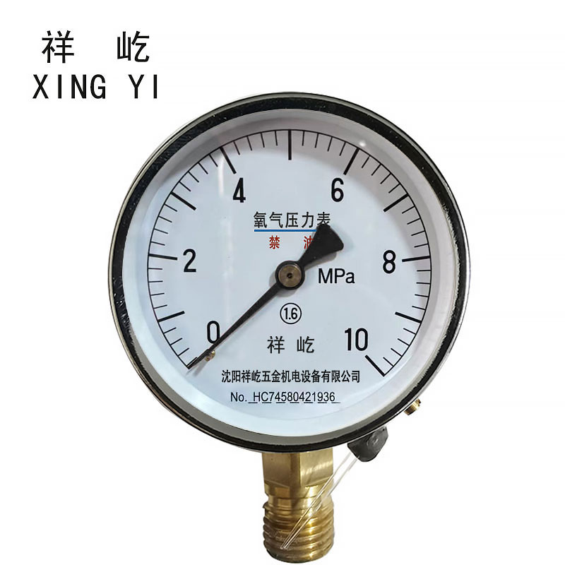 祥屹+氧气压力表检测定制型+YO100+块 0-10Mpa