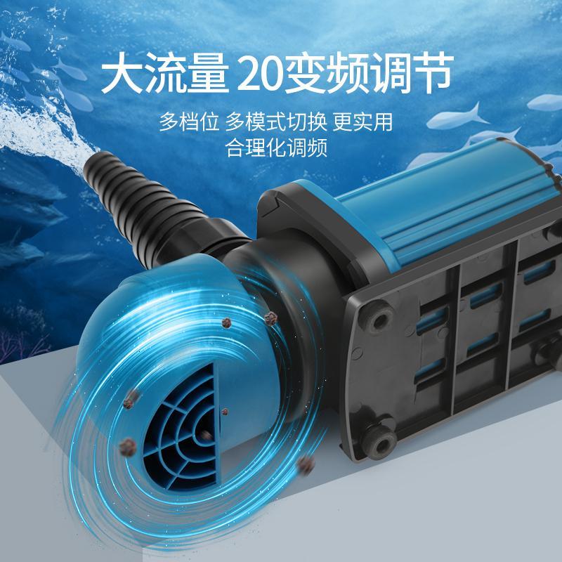 鱼缸循环泵水泵CIAA鱼池水族箱过滤潜水泵小型水陆变频泵抽 [24V低压/一机三用]95W/可调流量8000L+送2m管