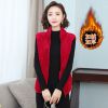 抓绒摇粒绒马甲女外穿冬春秋珊瑚绒马夹背心加厚坎肩保暖拉绒马褂 红色 M 建议80-95斤