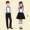 [促销]儿童合唱服钢琴演出服男女小主持人服装背带裤礼服套装朗诵比赛团