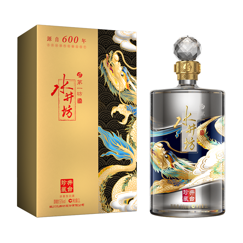 水井坊·井台珍藏(龙)53度1000ml 单瓶 浓香型白酒 礼盒装