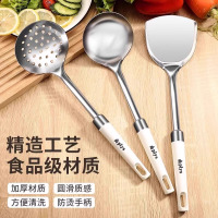 锅铲家用厨房炒菜铲大号高档精致汤勺漏勺食品级不锈钢厨具Y8169