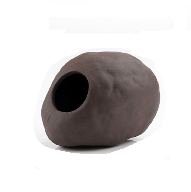 鱼缸造景紫砂陶罐躲避洞鱼虾躲避屋产卵洞慈鲷繁殖罐虾窝虾罐异形