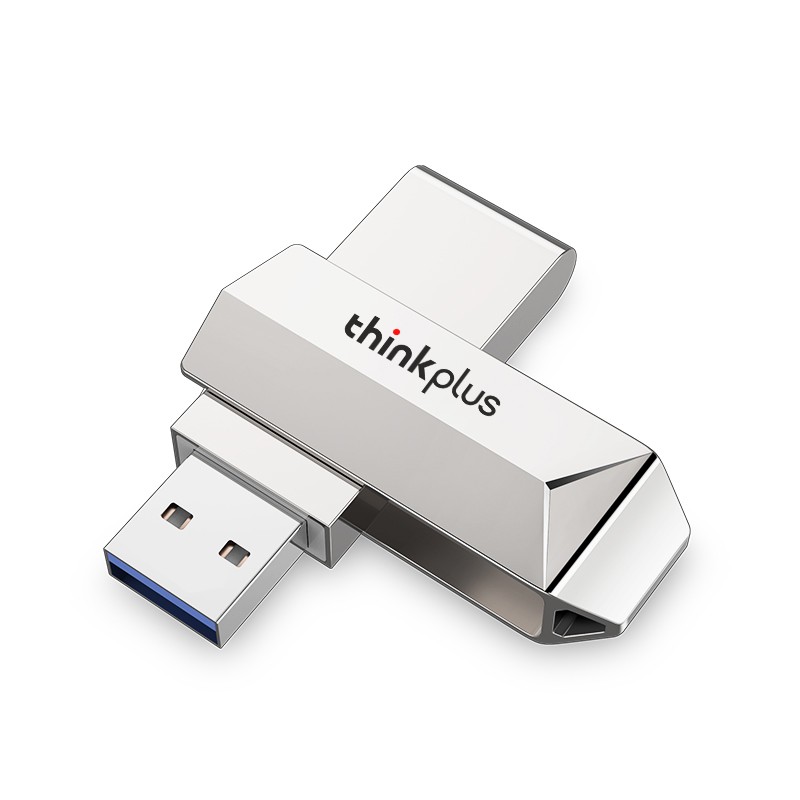联想(Lenovo)64G u盘 高速传输 usb优盘 电脑平板车载音乐 金属 旋转 thinkplus TPU301高清大图