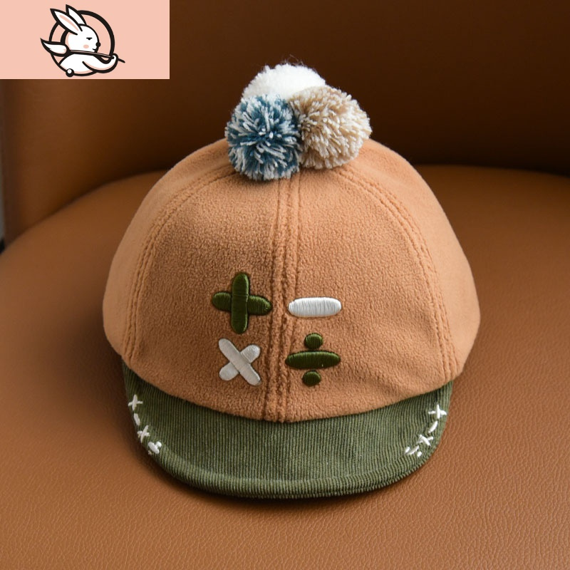 huayangtu婴儿帽子秋冬季婴幼儿宝宝鸭舌帽小孩可爱超