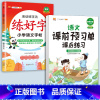 练字帖+预习单-[语文]提前预习2本 二年级下 [正版]衡水体英语字帖练字一年级二年级三四五六上册下册小学生笔画笔顺练字