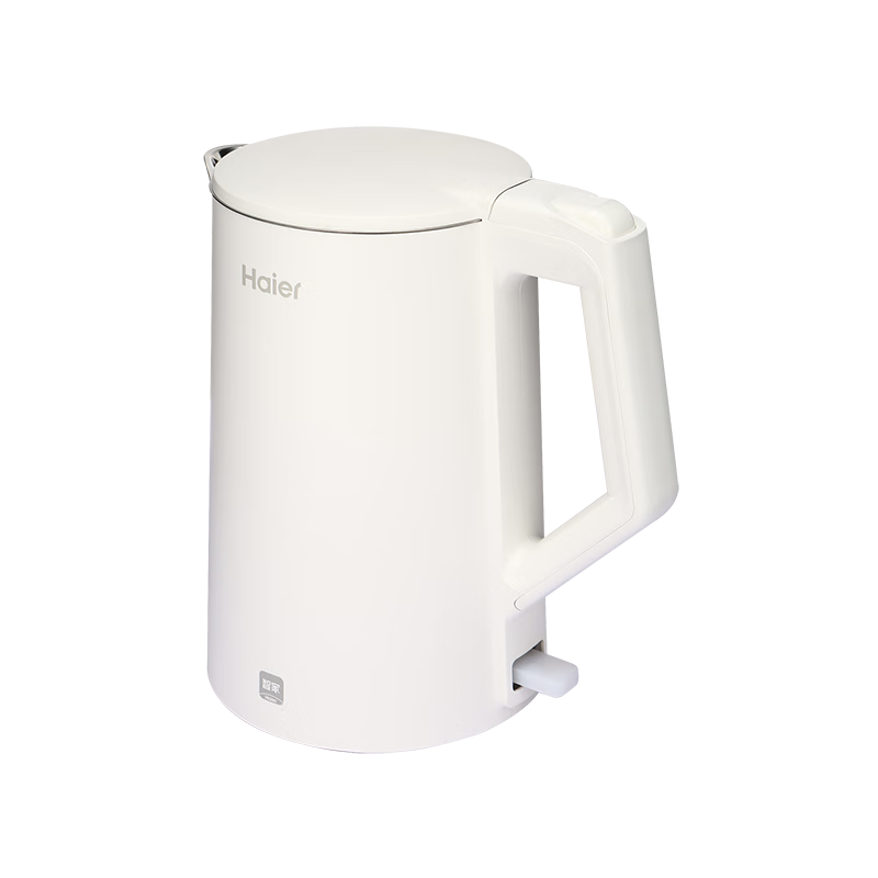 海尔(haier)电热水壶HKT-K5M17W 1.7L容量 双层防烫 304不锈钢无缝内胆 家用电水壶