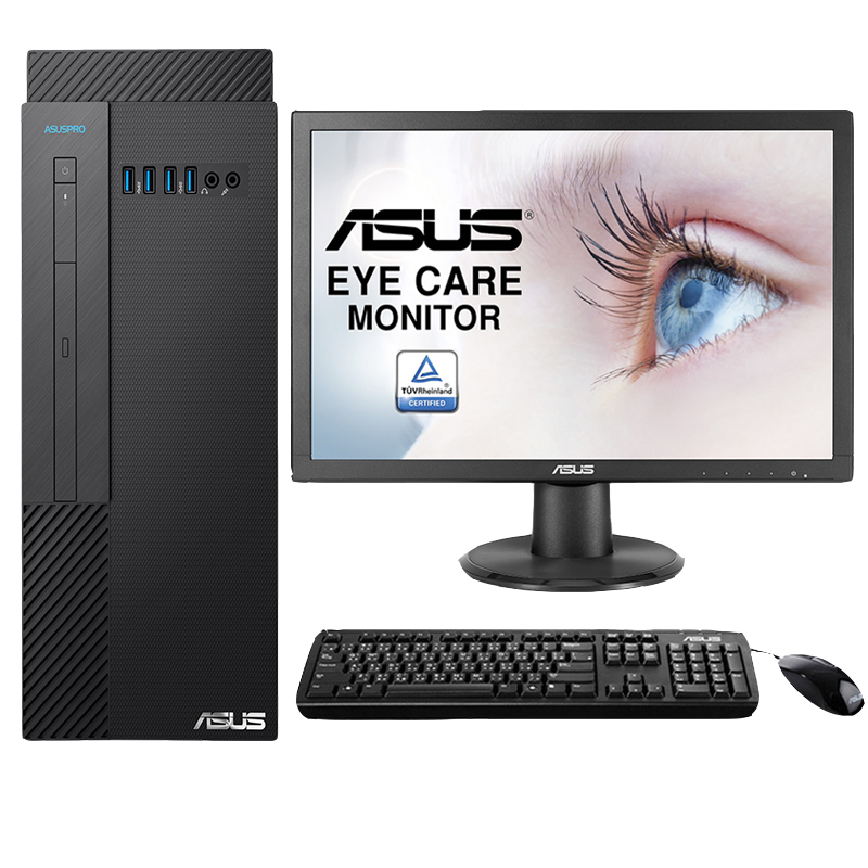 华硕（ASUS）商用台式电脑D642MF 21.5英寸（I3-9100 4G 1T+128G DOS ）