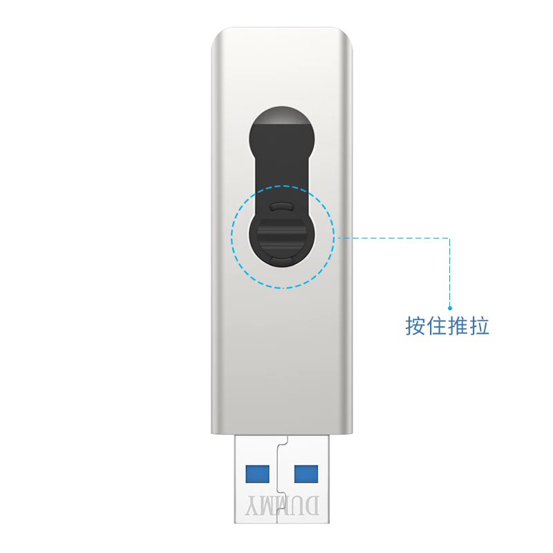 惠普（HP）U盘256G X796w 高速读写USB3.1 金属商务办公可伸缩电脑车载两用优盘256g高清大图