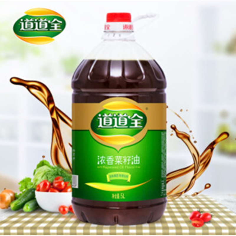 道道全非转基因浓香菜籽油5L物理压榨纯正食用油滴滴浓香农家风味(瓶)