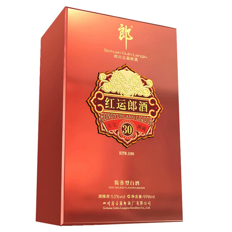 郎酒 红运郎(30)53度 998ml 单瓶装 酱香型白酒