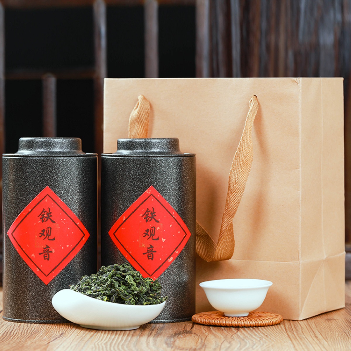 痴福 一级浓香型铁观音茶叶乌龙茶安溪铁观音礼罐装新茶300g高清大图