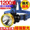 LED头灯强光可充电户外远射3000超亮头戴式手电筒米氙气夜钓矿灯 白光小头灯【1200K】XP灯芯普亮