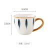 单个杯 日式陶瓷杯家用可爱水杯情侣杯创意手绘茶杯咖啡杯个性简约杯子