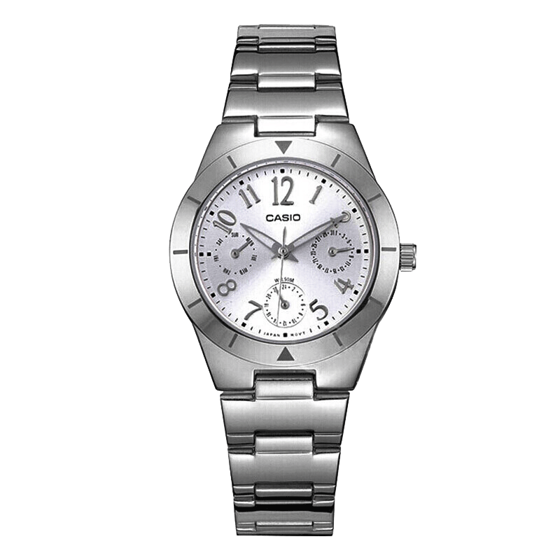 卡西欧(Casio)手表日本品牌女士运动休闲系列石英表女 LTP-2069D-7A2