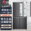 韩国原装进口LG F680MC34A 662升大容量冰箱 曼哈顿午夜黑 门中门设计 线性变频压缩机 风冷无霜